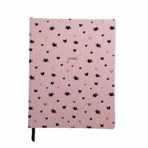 Cat and Crowns Journal - Mara-Mi Pink Gold Black